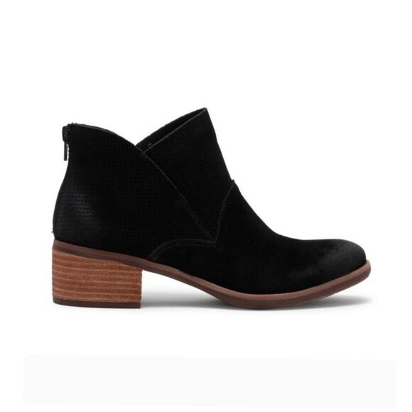 Kork Ease Maldon Suede Curved Bootie in Black - Picture 2 of 13